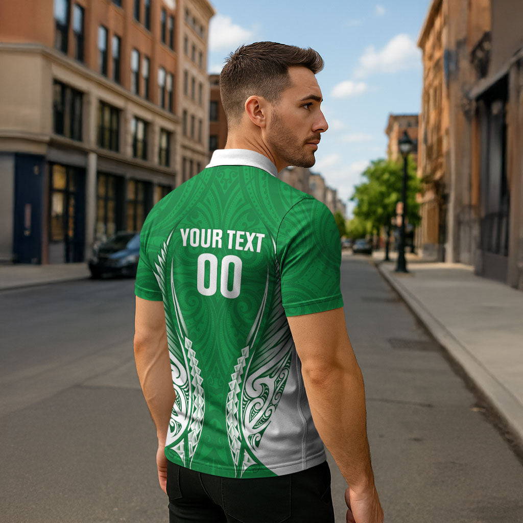 Manawatu 2026 Rugby Custom Zipper Polo Shirt NZ Maori Silver Fern