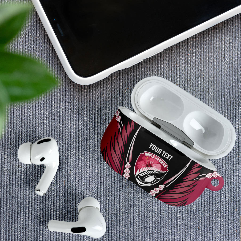 North Harbour 2026 Rugby Custom AirPods Case NZ Maori Silver Fern