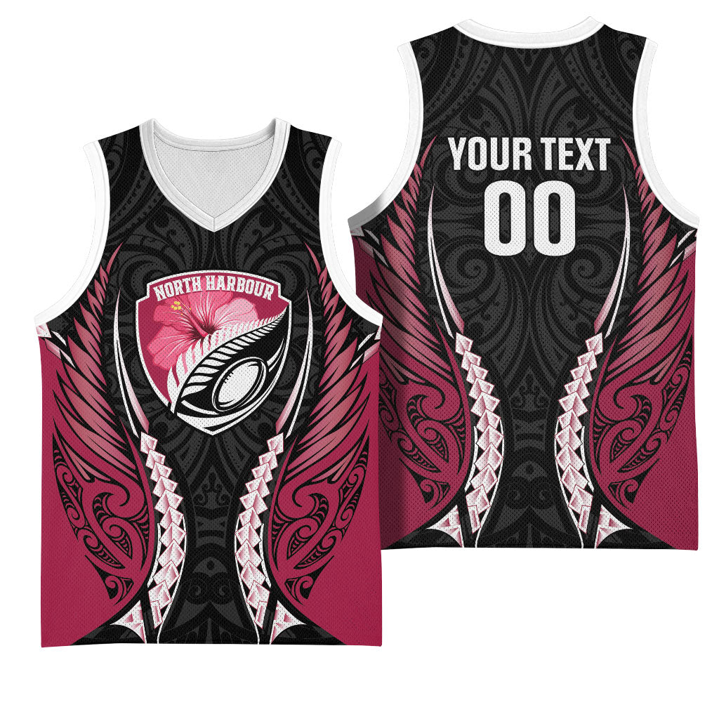 North Harbour 2026 Rugby Custom Basketball Jersey NZ Maori Silver Fern
