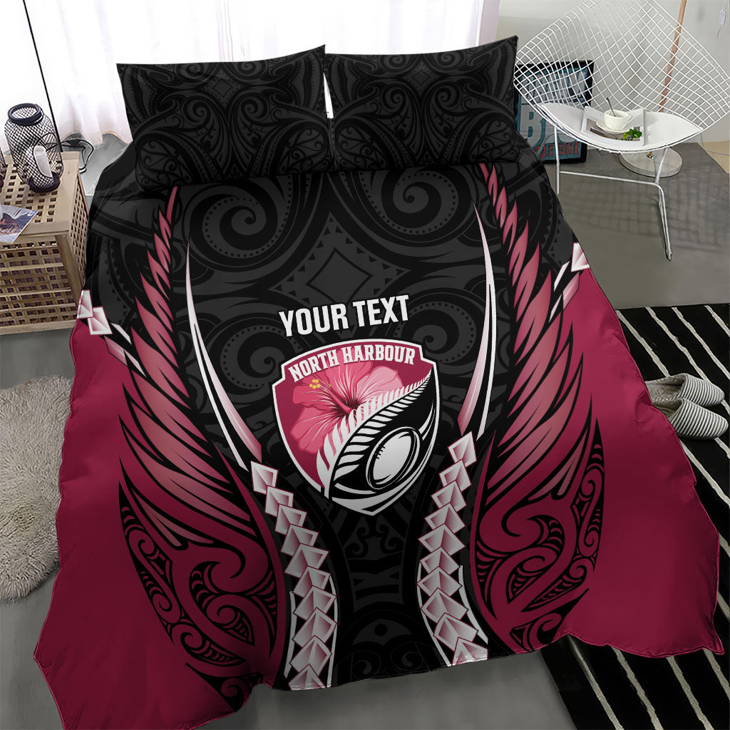 North Harbour 2026 Rugby Custom Bedding Set NZ Maori Silver Fern LT14 - Polynesian Pride