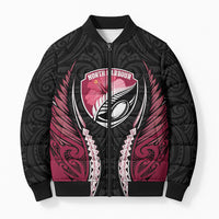 North Harbour 2026 Rugby Custom Bomber Puffer Jacket NZ Maori Silver Fern