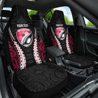 North Harbour 2026 Rugby Custom Car Seat Cover NZ Maori Silver Fern LT14 One Size Maroon - Polynesian Pride