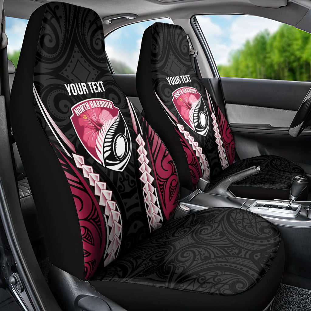 North Harbour 2026 Rugby Custom Car Seat Cover NZ Maori Silver Fern LT14 - Polynesian Pride