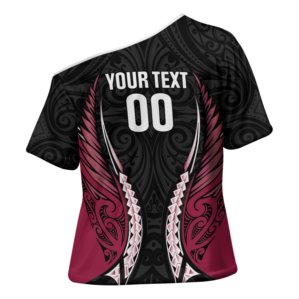 North Harbour 2026 Rugby Custom Cross Shoulder Shirt NZ Maori Silver Fern LT14 - Polynesian Pride