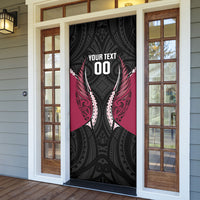 North Harbour 2026 Rugby Custom Door Cover NZ Maori Silver Fern LT14 - Polynesian Pride
