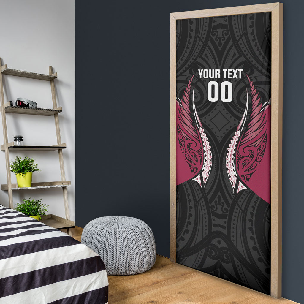 North Harbour 2026 Rugby Custom Door Cover NZ Maori Silver Fern LT14 - Polynesian Pride