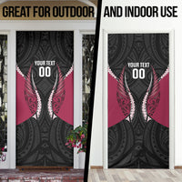 North Harbour 2026 Rugby Custom Door Cover NZ Maori Silver Fern LT14 - Polynesian Pride