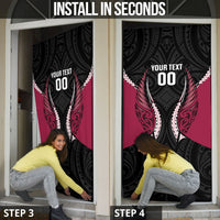 North Harbour 2026 Rugby Custom Door Cover NZ Maori Silver Fern LT14 - Polynesian Pride