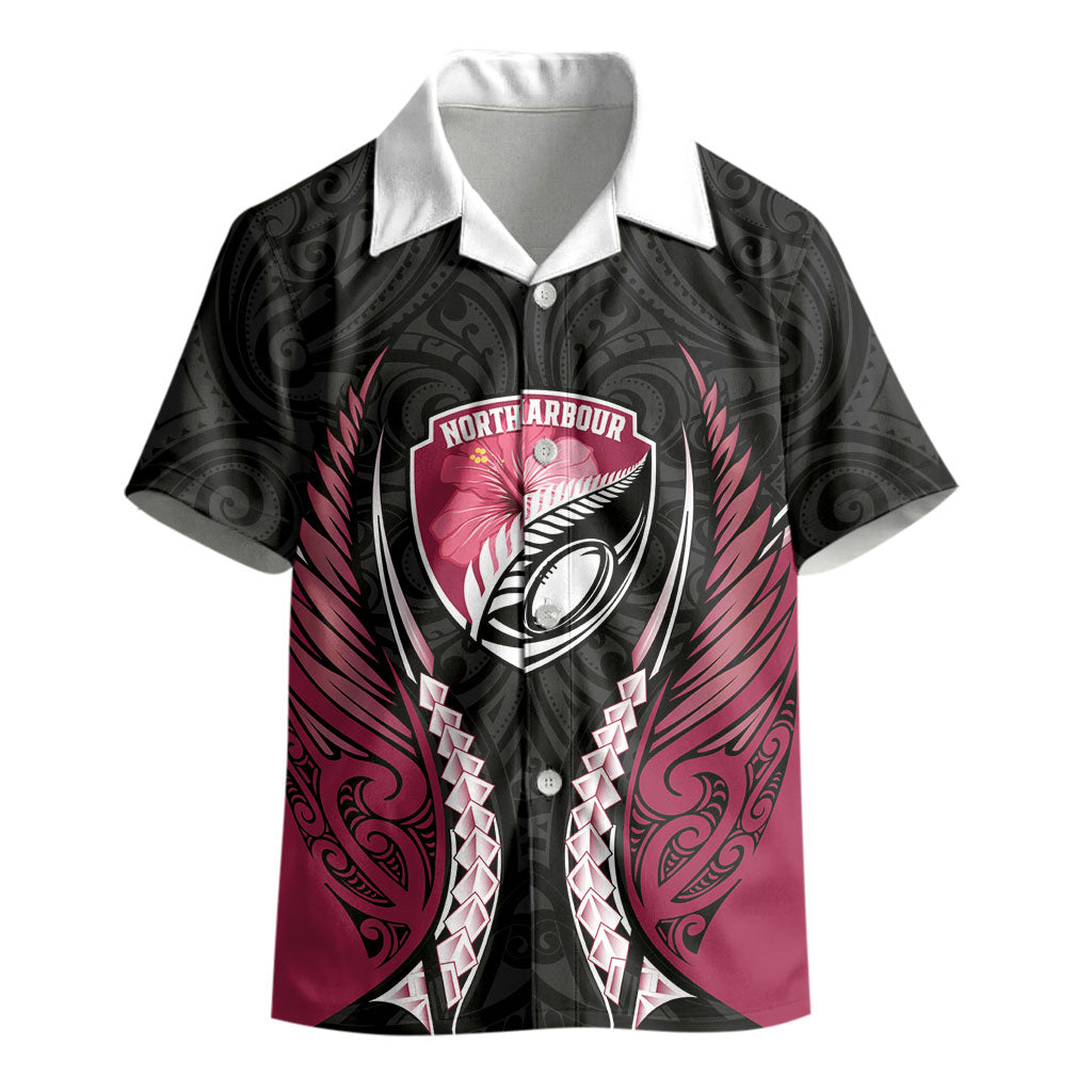 North Harbour 2026 Rugby Custom Kid Hawaiian Shirt NZ Maori Silver Fern LT14 - Polynesian Pride