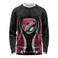 North Harbour 2026 Rugby Custom Long Sleeve Shirt NZ Maori Silver Fern LT14 Unisex Maroon - Polynesian Pride