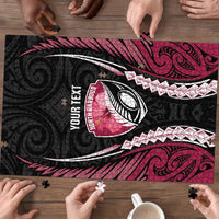 North Harbour 2026 Rugby Custom Puzzle NZ Maori Silver Fern