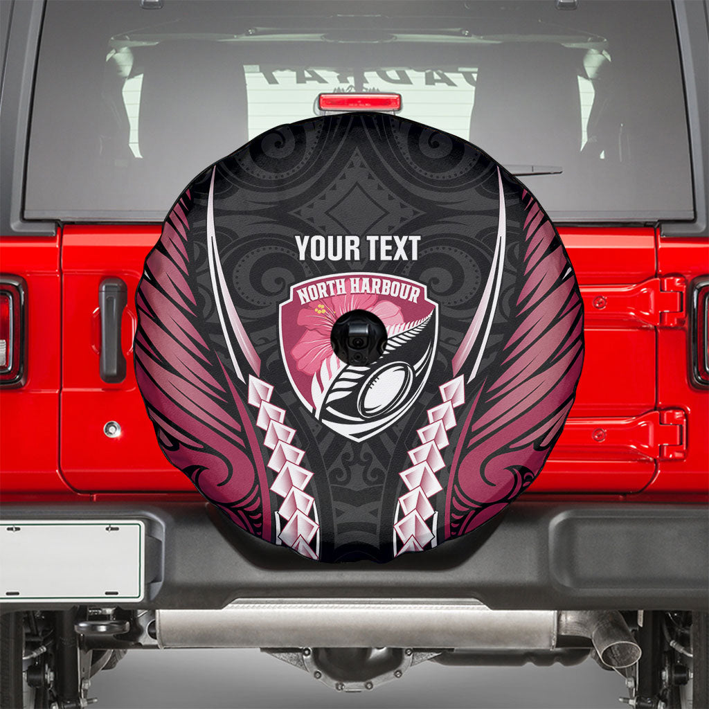 North Harbour 2026 Rugby Custom Spare Tire Cover NZ Maori Silver Fern LT14 - Polynesian Pride