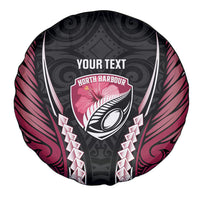North Harbour 2026 Rugby Custom Spare Tire Cover NZ Maori Silver Fern LT14 - Polynesian Pride