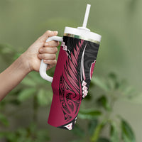 North Harbour 2026 Rugby Custom Tumbler With Handle NZ Maori Silver Fern LT14 - Polynesian Pride