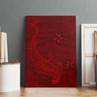 Oxblood Polynesia Canvas Wall Art Hawaiian Tribal Hammerhead Shark Tattoo