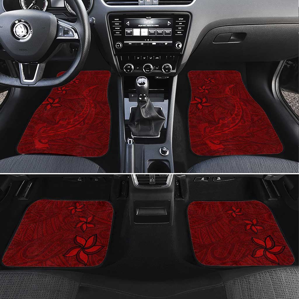 Oxblood Polynesia Car Mats Hawaiian Tribal Hammerhead Shark Tattoo