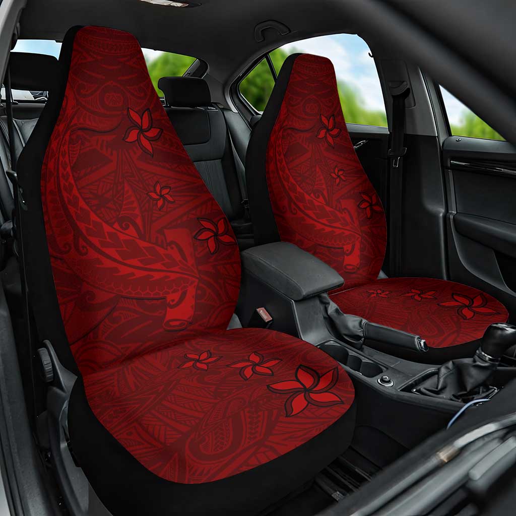 Oxblood Polynesia Car Seat Cover Hawaiian Tribal Hammerhead Shark Tattoo