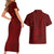 Oxblood Polynesia Couples Matching Short Sleeve Bodycon Dress and Hawaiian Shirt Hawaiian Tribal Hammerhead Shark Tattoo