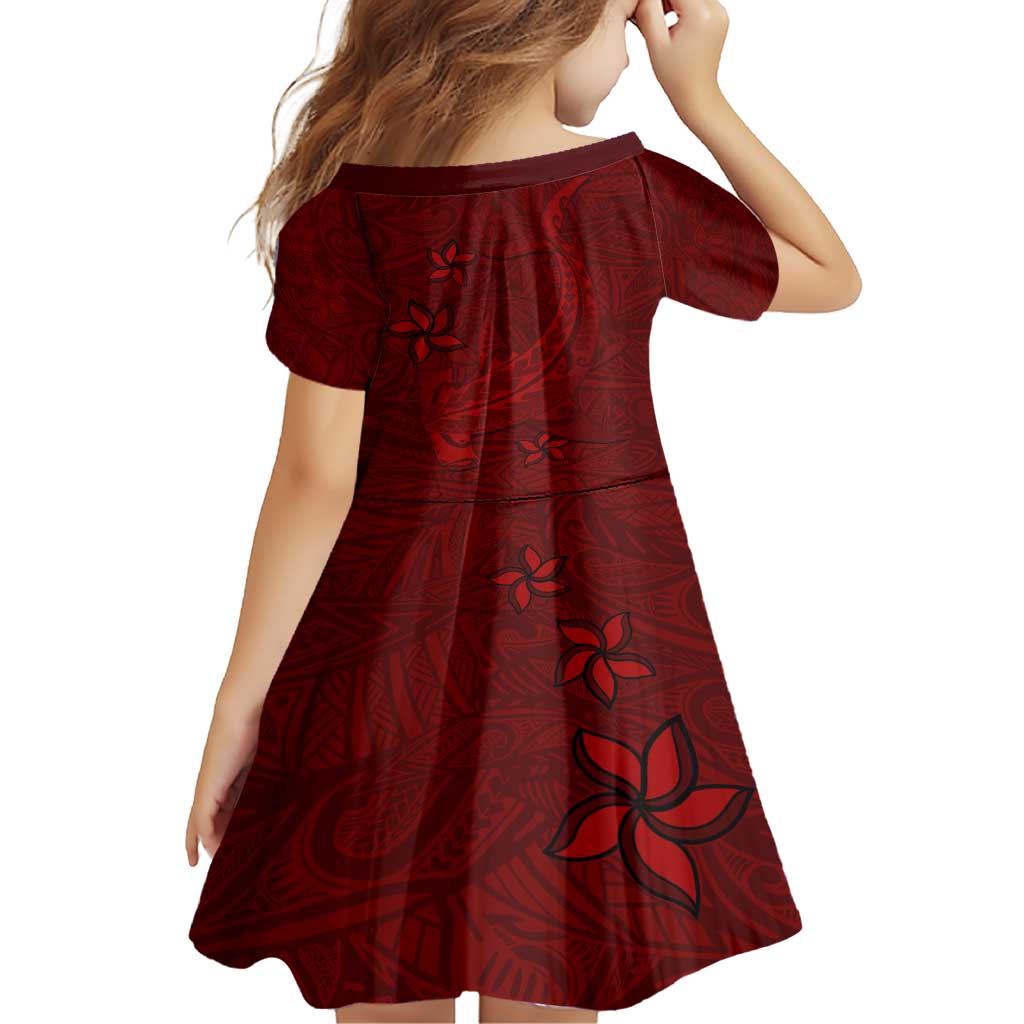 Oxblood Polynesia Family Matching Short Sleeve Bodycon Dress and Hawaiian Shirt Hawaiian Tribal Hammerhead Shark Tattoo LT14 - Polynesian Pride