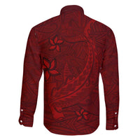 Oxblood Polynesia Family Matching Short Sleeve Bodycon Dress and Hawaiian Shirt Hawaiian Tribal Hammerhead Shark Tattoo LT14 - Polynesian Pride