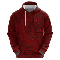 Oxblood Polynesia Hoodie Hawaiian Tribal Hammerhead Shark Tattoo