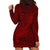 Oxblood Polynesia Hoodie Dress Hawaiian Tribal Hammerhead Shark Tattoo