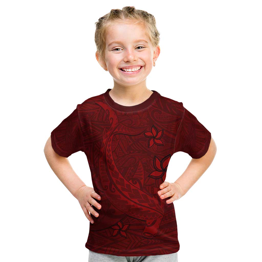 Oxblood Polynesia Kid T Shirt Hawaiian Tribal Hammerhead Shark Tattoo