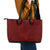 Oxblood Polynesia Leather Tote Bag Hawaiian Tribal Hammerhead Shark Tattoo