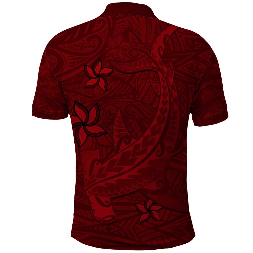 Oxblood Polynesia Polo Shirt Hawaiian Tribal Hammerhead Shark Tattoo LT14 - Polynesian Pride