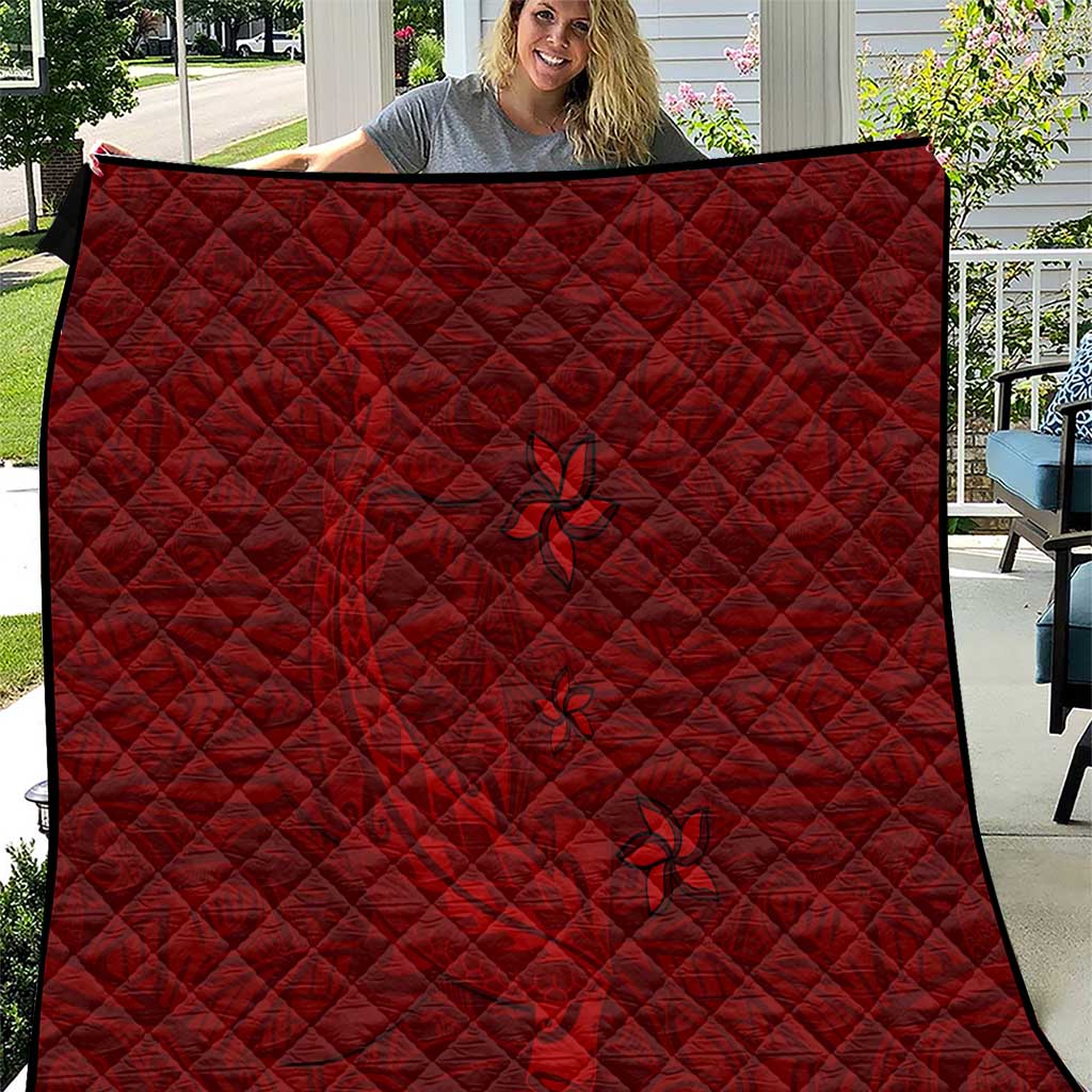 Oxblood Polynesia Quilt Hawaiian Tribal Hammerhead Shark Tattoo