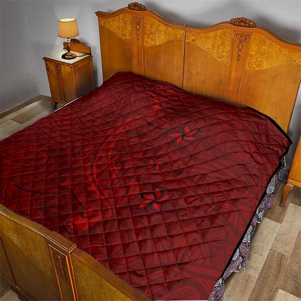 Oxblood Polynesia Quilt Hawaiian Tribal Hammerhead Shark Tattoo