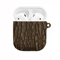 Kioranga Moriori New Zealand AirPods Case Kopi Rakau Carving Art LT14 Brown - Polynesian Pride