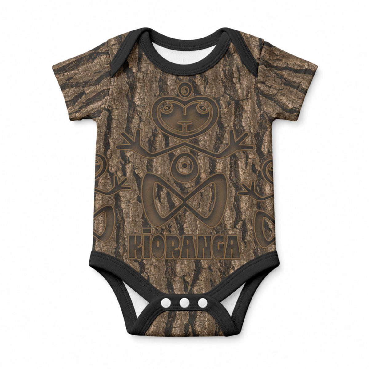 Kioranga Moriori New Zealand Baby Onesie Kopi Rakau Carving Art