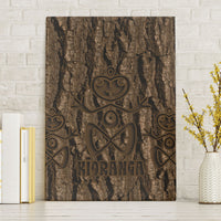 Kioranga Moriori New Zealand Canvas Wall Art Kopi Rakau Carving Art LT14 Without Frame Brown - Polynesian Pride