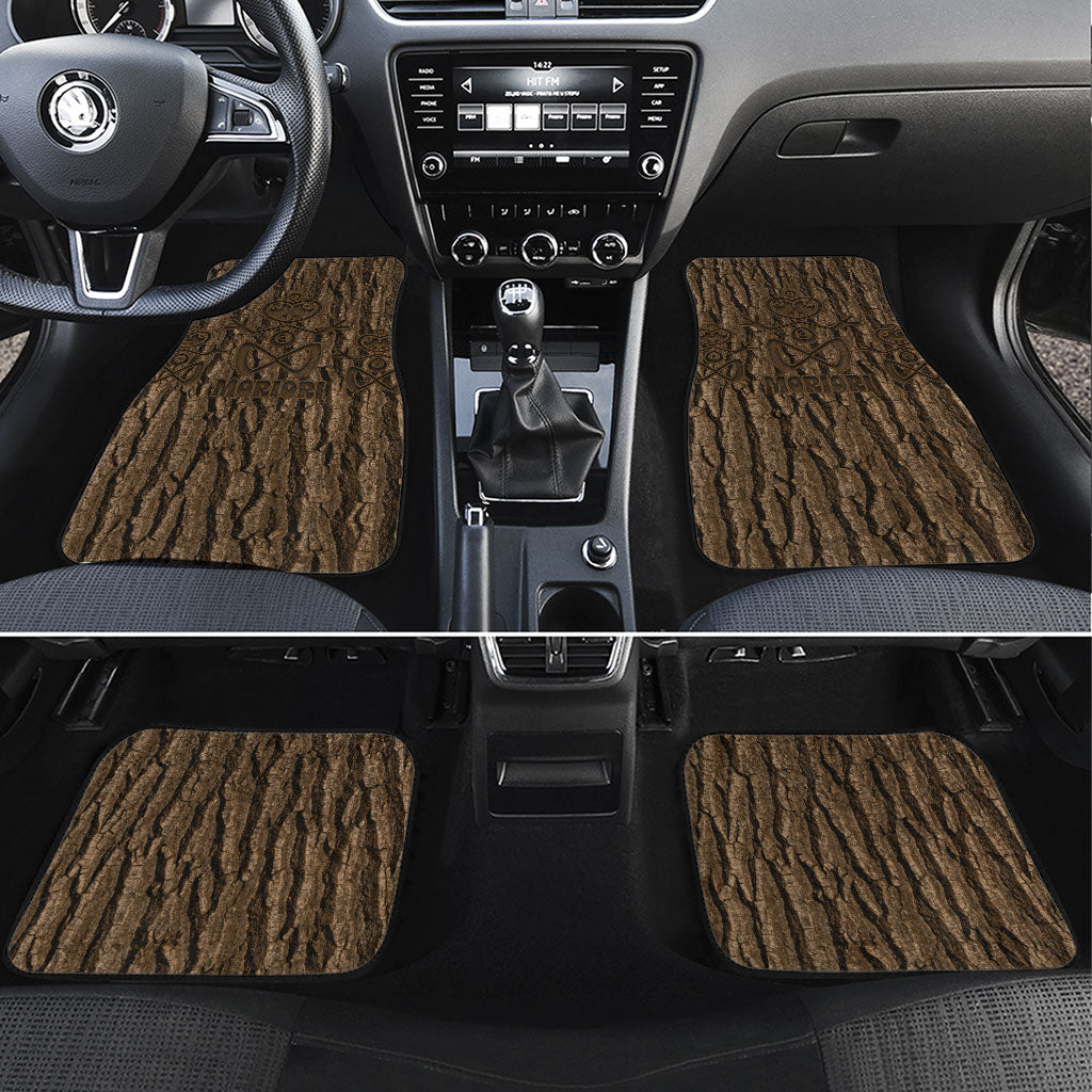 Kioranga Moriori New Zealand Car Mats Kopi Rakau Carving Art LT14 Set 4pcs Brown - Polynesian Pride
