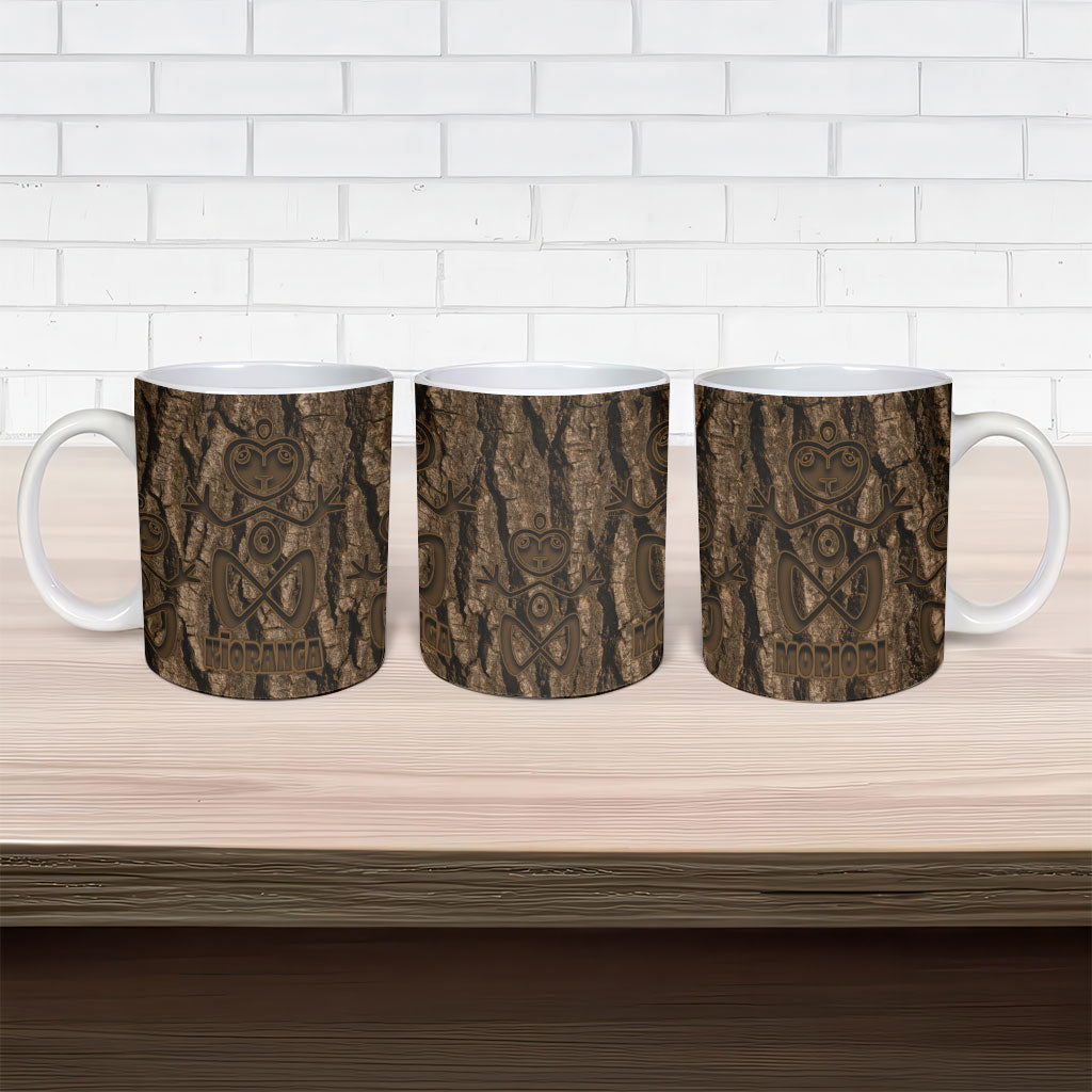 Kioranga Moriori New Zealand Ceramic Mug Kopi Rakau Carving Art LT14 - Polynesian Pride
