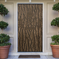 Kioranga Moriori New Zealand Door Cover Kopi Rakau Carving Art LT14 Brown - Polynesian Pride