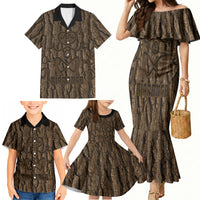 Kioranga Moriori New Zealand Family Matching Mermaid Dress and Hawaiian Shirt Kopi Rakau Carving Art LT14 - Polynesian Pride
