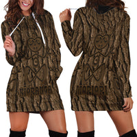 Kioranga Moriori New Zealand Hoodie Dress Kopi Rakau Carving Art LT14 - Polynesian Pride