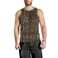 Kioranga Moriori New Zealand Men Tank Top Kopi Rakau Carving Art LT14 - Polynesian Pride