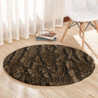 Kioranga Moriori New Zealand Round Carpet Kopi Rakau Carving Art LT14 - Polynesian Pride