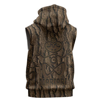 Kioranga Moriori New Zealand Sleeveless Zip Hoodie Kopi Rakau Carving Art LT14 - Polynesian Pride