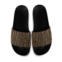 Kioranga Moriori New Zealand Slide Sandals Kopi Rakau Carving Art LT14 Brown - Polynesian Pride