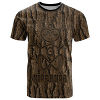 Kioranga Moriori New Zealand T Shirt Kopi Rakau Carving Art LT14 Brown - Polynesian Pride