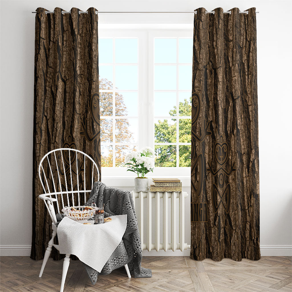 Kioranga Moriori New Zealand Window Curtain Kopi Rakau Carving Art LT14 - Polynesian Pride