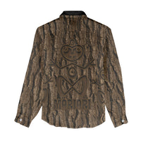 Kioranga Moriori New Zealand Women Casual Shirt Kopi Rakau Carving Art LT14 - Polynesian Pride