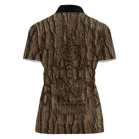 Kioranga Moriori New Zealand Women Polo Shirt Kopi Rakau Carving Art LT14 - Polynesian Pride