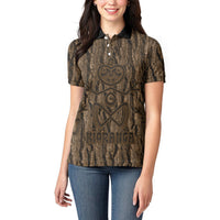 Kioranga Moriori New Zealand Women Polo Shirt Kopi Rakau Carving Art LT14 - Polynesian Pride