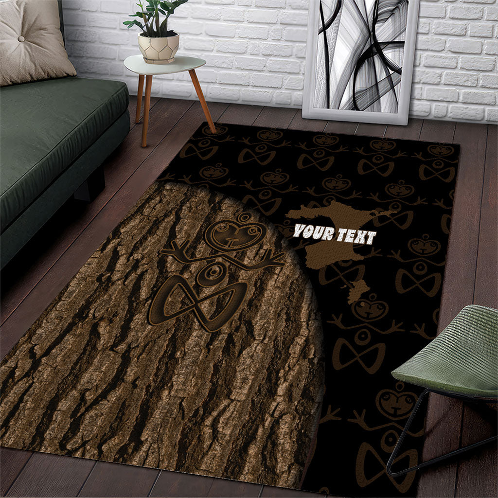 Moriori Kekoru New Zealand Personalised Area Rug Kopi Rakau Carving Chatham Islands Map LT14 Black - Polynesian Pride