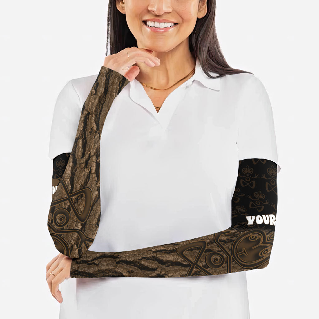 Moriori Kekoru New Zealand Personalised Arm Sleeves Kopi Rakau Carving Chatham Islands Map LT14 - Polynesian Pride